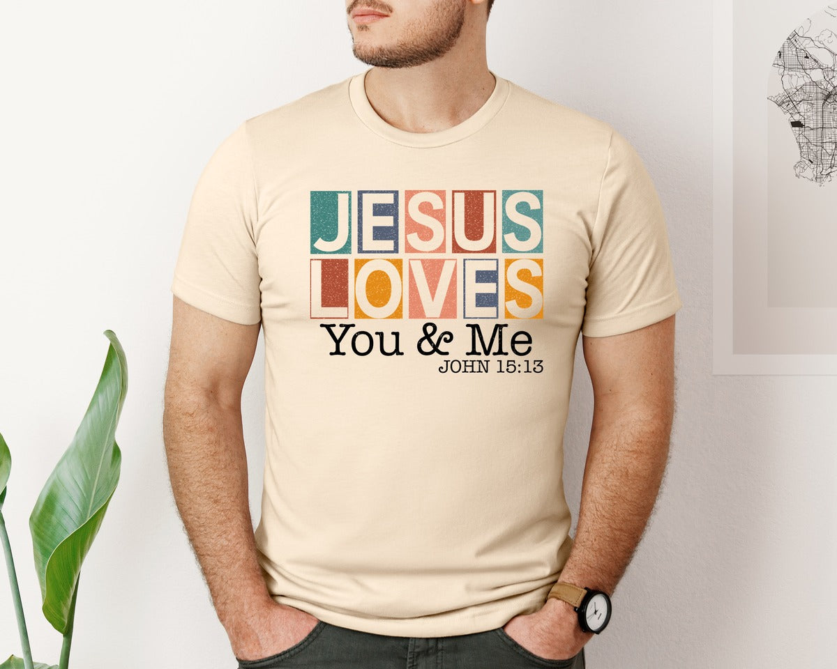 brand:Bella Canvas|color:Soft Cream|Jesus Christian Design Graphic T-Shirt