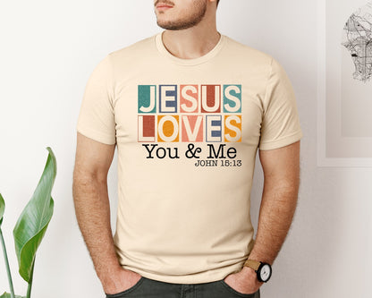 brand:Bella Canvas|color:Soft Cream|Jesus Christian Design Graphic T-Shirt