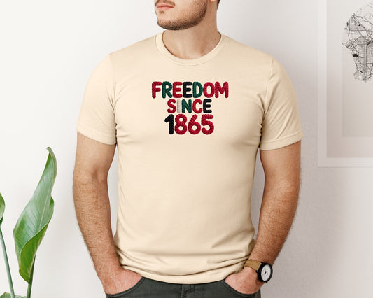 Freedom Since 1865 Crochet Shirt Graphic T-Shirt