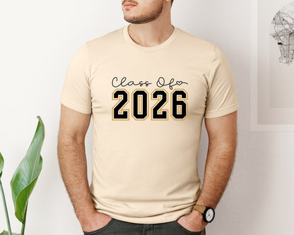 brand:Bella Canvas|color:Soft Cream|Class Of 2026 Graduation 2026 2 Graphic T-Shirt