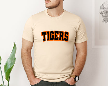 brand:Bella Canvas|color:Soft Cream|Tigers Sports Team 2 Graphic T-Shirt