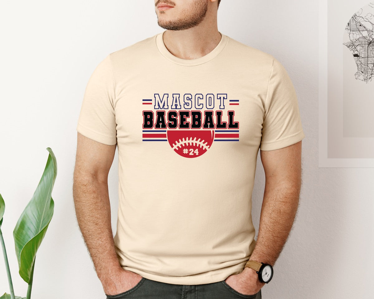 brand:Bella Canvas|color:Soft Cream|Baseball Shirt Baseball Team Graphic T-Shirt