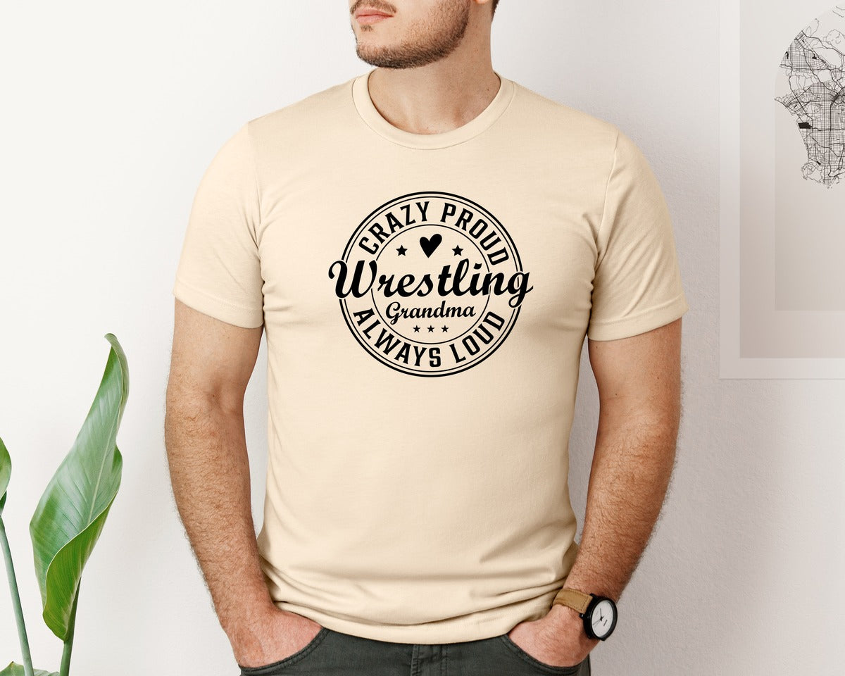 brand:Bella Canvas|color:Soft Cream|Funny Wrestling Grandma Wrestling G Graphic T-Shirt