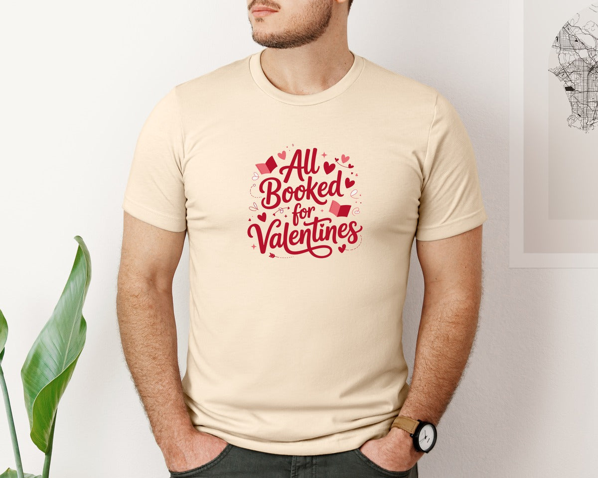 brand:Bella Canvas|color:Soft Cream|Books Are My Love Language Design 3 Graphic T-Shirt