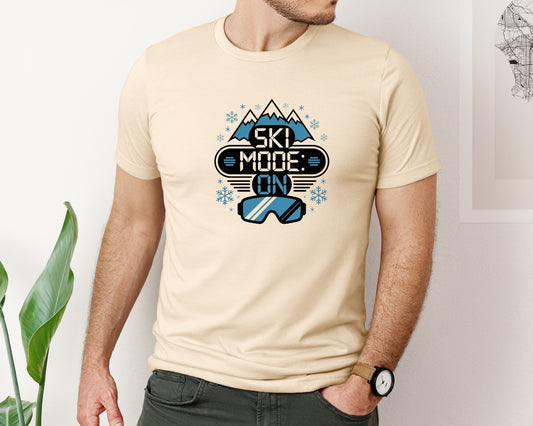 Ski Mode On Winter Adventure Graphic T-Shirt