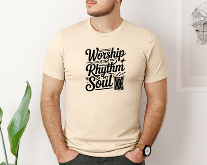 brand:Bella Canvas|color:Soft Cream|Drummer Graphic T-Shirt