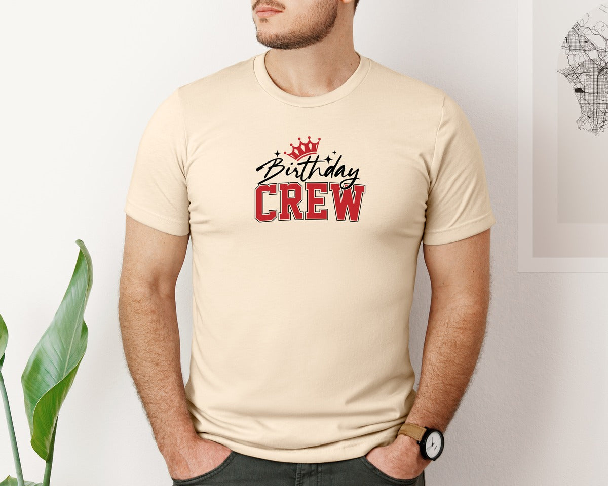 brand:Bella Canvas|color:Soft Cream|Birthday Crew Birthday Girl T Shirt Graphic T-Shirt