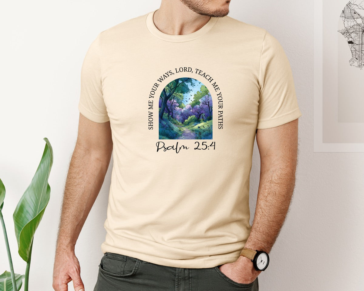 brand:Bella Canvas|color:Soft Cream|Christian Bible Verse Psalm 254 Graphic T-Shirt