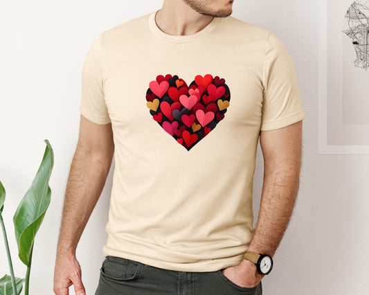 Valentine Day Heart Brushstroke 14 Graphic T-Shirt