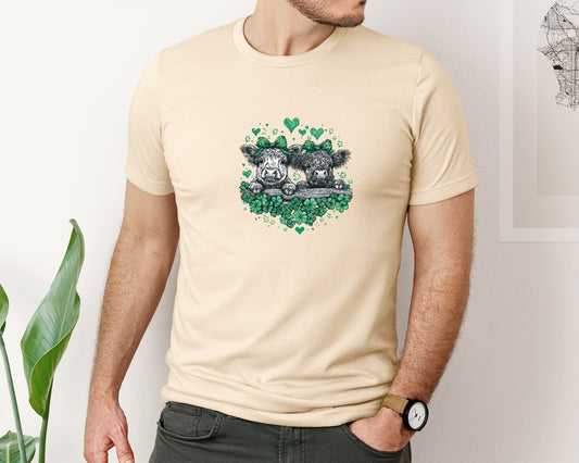 Funny Highland Cow St Patricks Day 2 Graphic T-Shirt