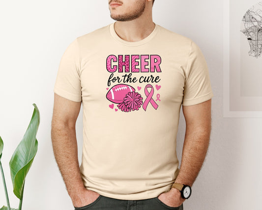 Breast Cancer Awareness Cheerleader Graphic T-Shirt