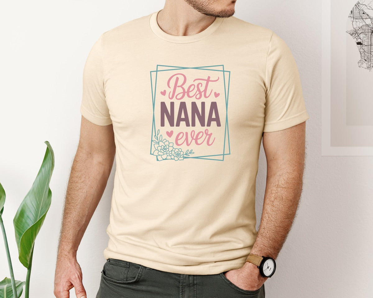 brand:Bella Canvas|color:Soft Cream|Best Nana Ever 12 Graphic T-Shirt