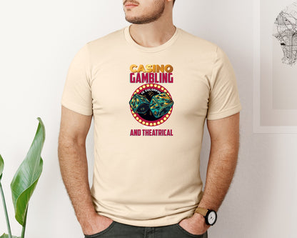 brand:Bella Canvas|color:Soft Cream|Casino Gambling Is Colorful Dramatic And Graphic T-Shirt