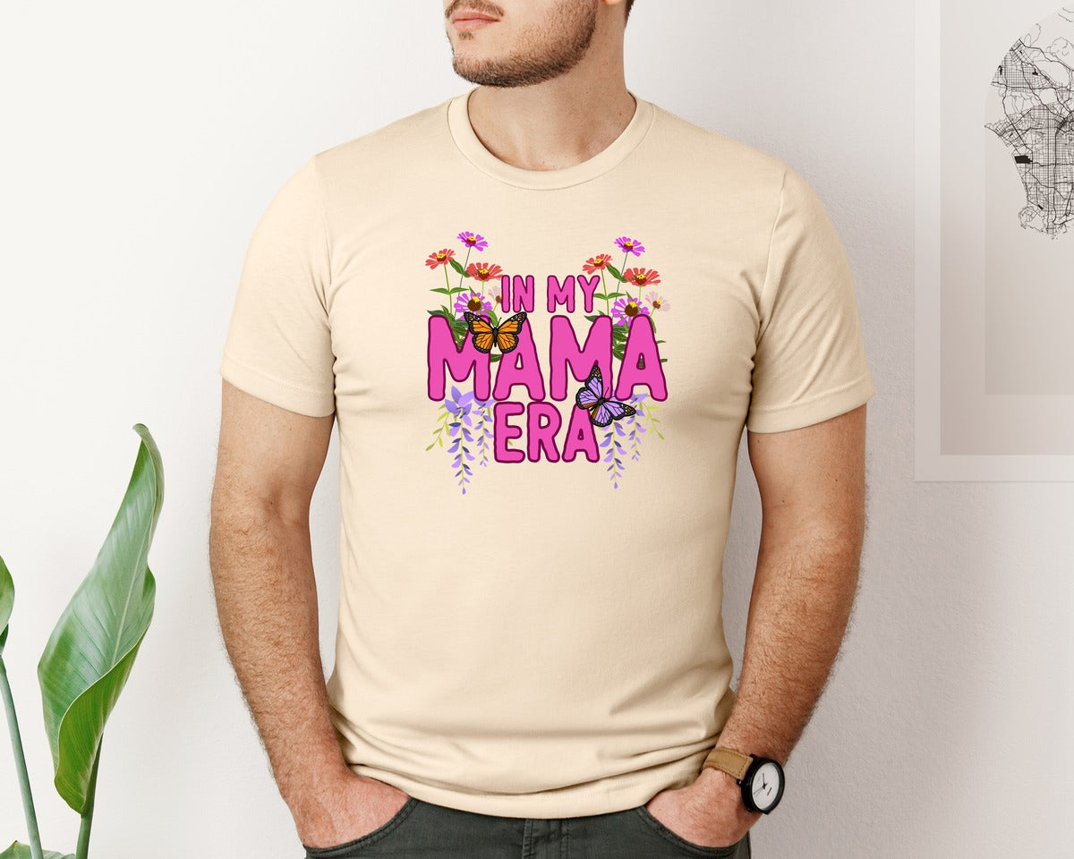 brand:Bella Canvas|color:Soft Cream|Girl Mama Retro Mom Mom Life Graphic T-Shirt