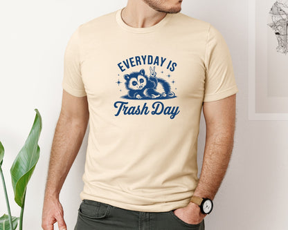 brand:Bella Canvas|color:Soft Cream|Everyday Is Trash Day Design Graphic T-Shirt