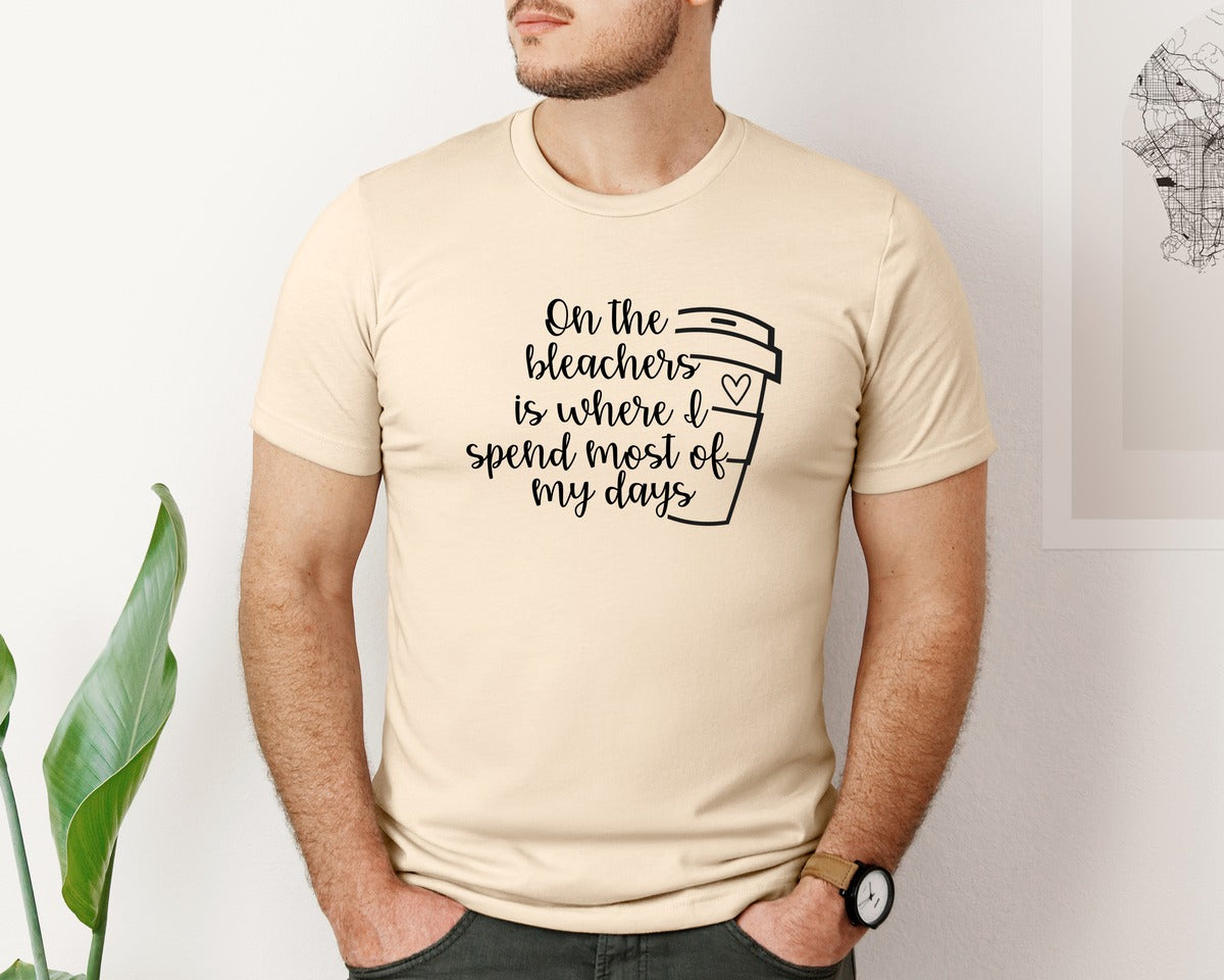 brand:Bella Canvas|color:Soft Cream|On The Bleachers Sports Mom Graphic T-Shirt
