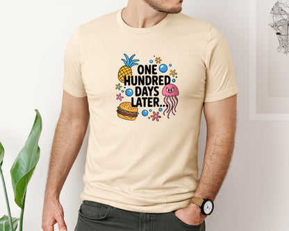 brand:Bella Canvas|color:Soft Cream|One Hundred Days Later 100 Days Desi Graphic T-Shirt