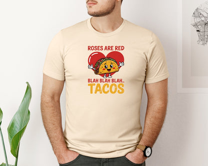 brand:Bella Canvas|color:Soft Cream|Funny Taco Valentine Graphic T-Shirt