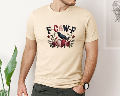 brand:Bella Canvas|color:Soft Cream|Crow Raven Anti Valentine F Caw F 6 Graphic T-Shirt