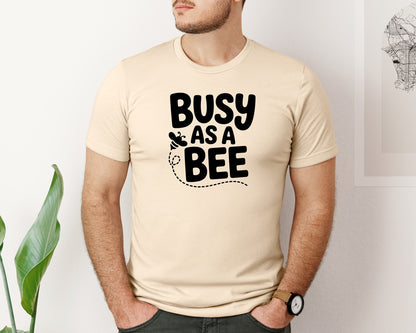 brand:Bella Canvas|color:Soft Cream|Busy As A Bee Ai Graphic T-Shirt