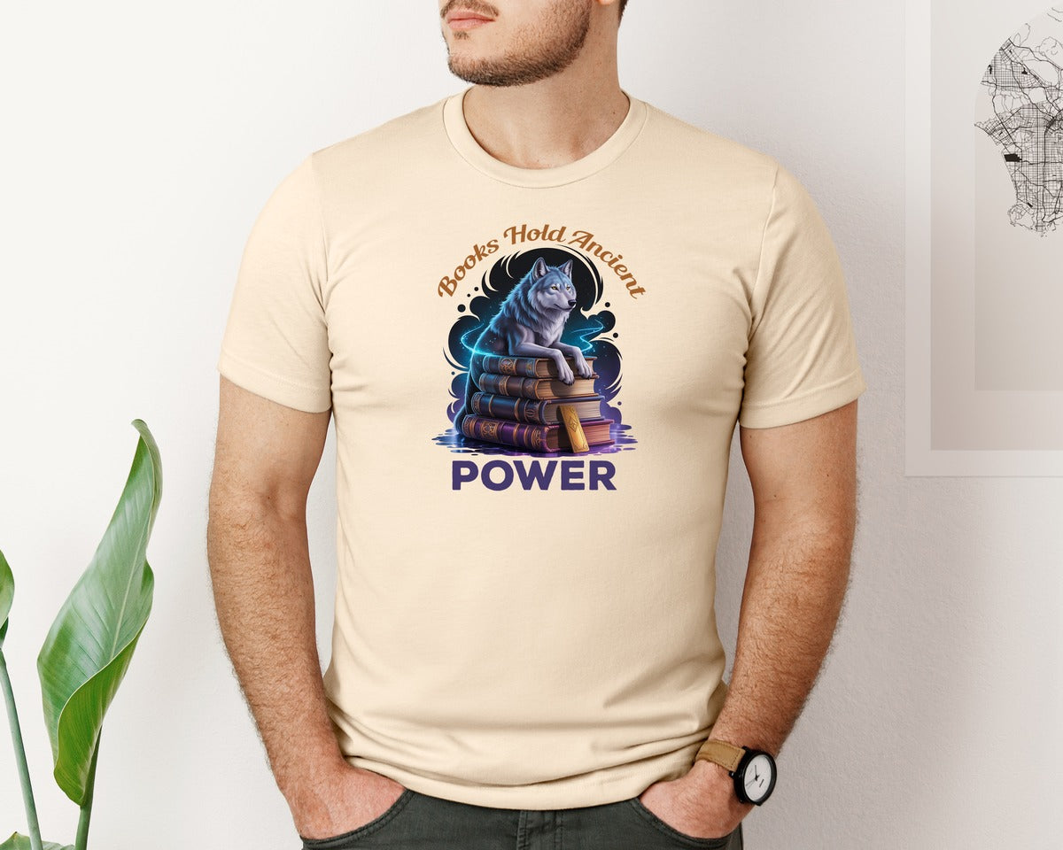 brand:Bella Canvas|color:Soft Cream|Fantasy Book Graphic T-Shirt