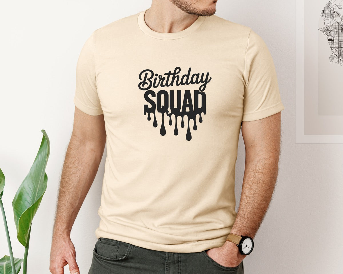 brand:Bella Canvas|color:Soft Cream|Birthday Squad Drip Princess Shirt Graphic T-Shirt