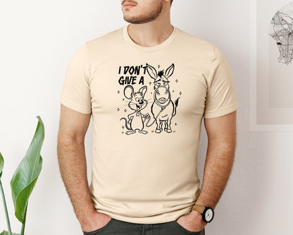 brand:Bella Canvas|color:Soft Cream|I Dont Give A Rats Ass Sarcasm Graphic T-Shirt