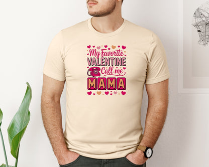 brand:Bella Canvas|color:Soft Cream|Mama Valentine Valentines Graphic T-Shirt