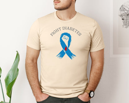 brand:Bella Canvas|color:Soft Cream|Diabetes Awareness 2 Graphic T-Shirt