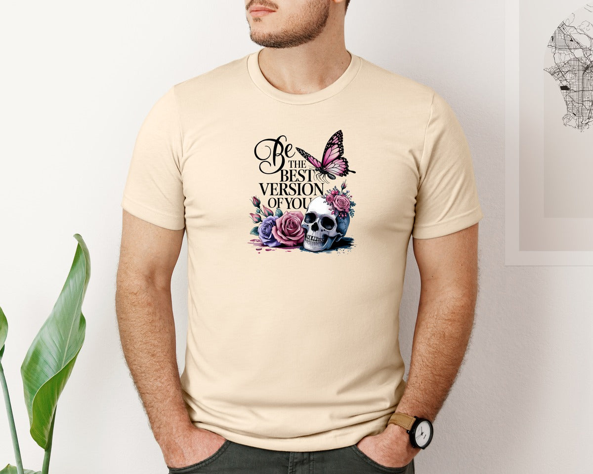 brand:Bella Canvas|color:Soft Cream|Be The Best Version Of You Self Love 2 Graphic T-Shirt