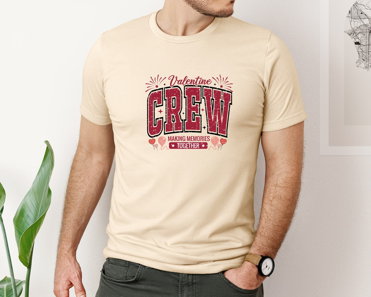 brand:Bella Canvas|color:Soft Cream|Valentine Crew Trendy Valentine Graphic T-Shirt