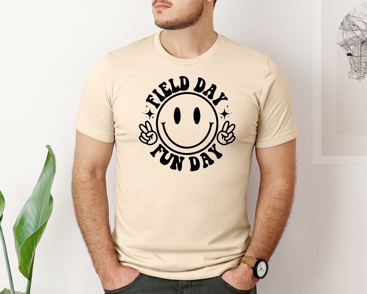 brand:Bella Canvas|color:Soft Cream|Field Day Fun Day Field Day Graphic T-Shirt