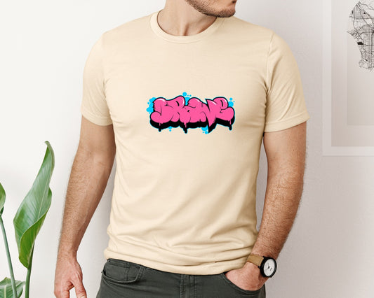 Brave Graffiti Drip Vector Design Graphic T-Shirt