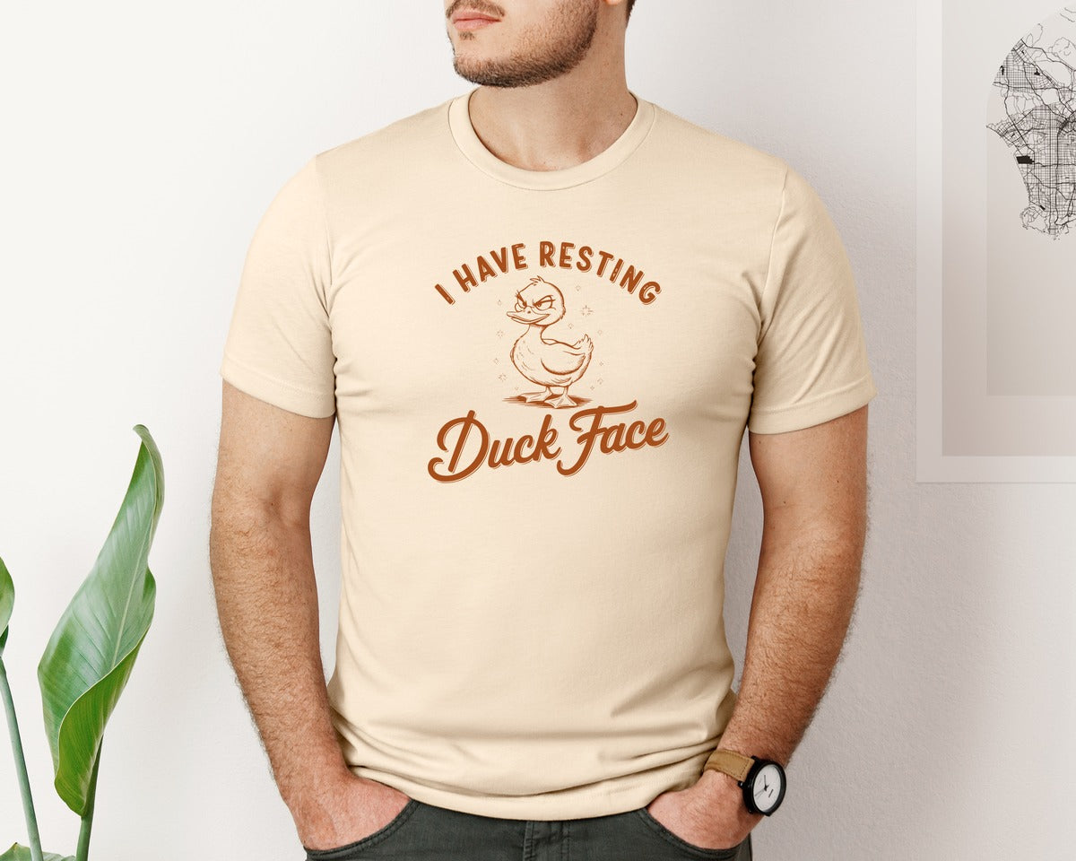 brand:Bella Canvas|color:Soft Cream|I Have Resting Duck Face Design Graphic T-Shirt