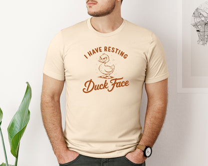 brand:Bella Canvas|color:Soft Cream|I Have Resting Duck Face Design Graphic T-Shirt