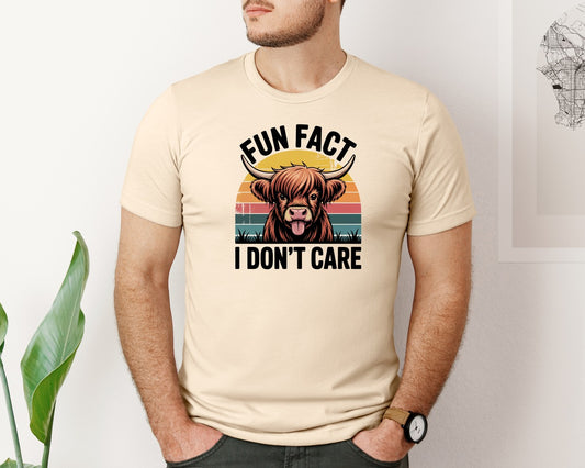 Retro Funny Highland Cow Graphic T-Shirt