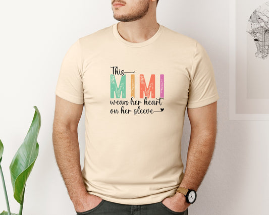 This Mimi Wear Her Heart On Her Sleeve Graphic T-Shirt