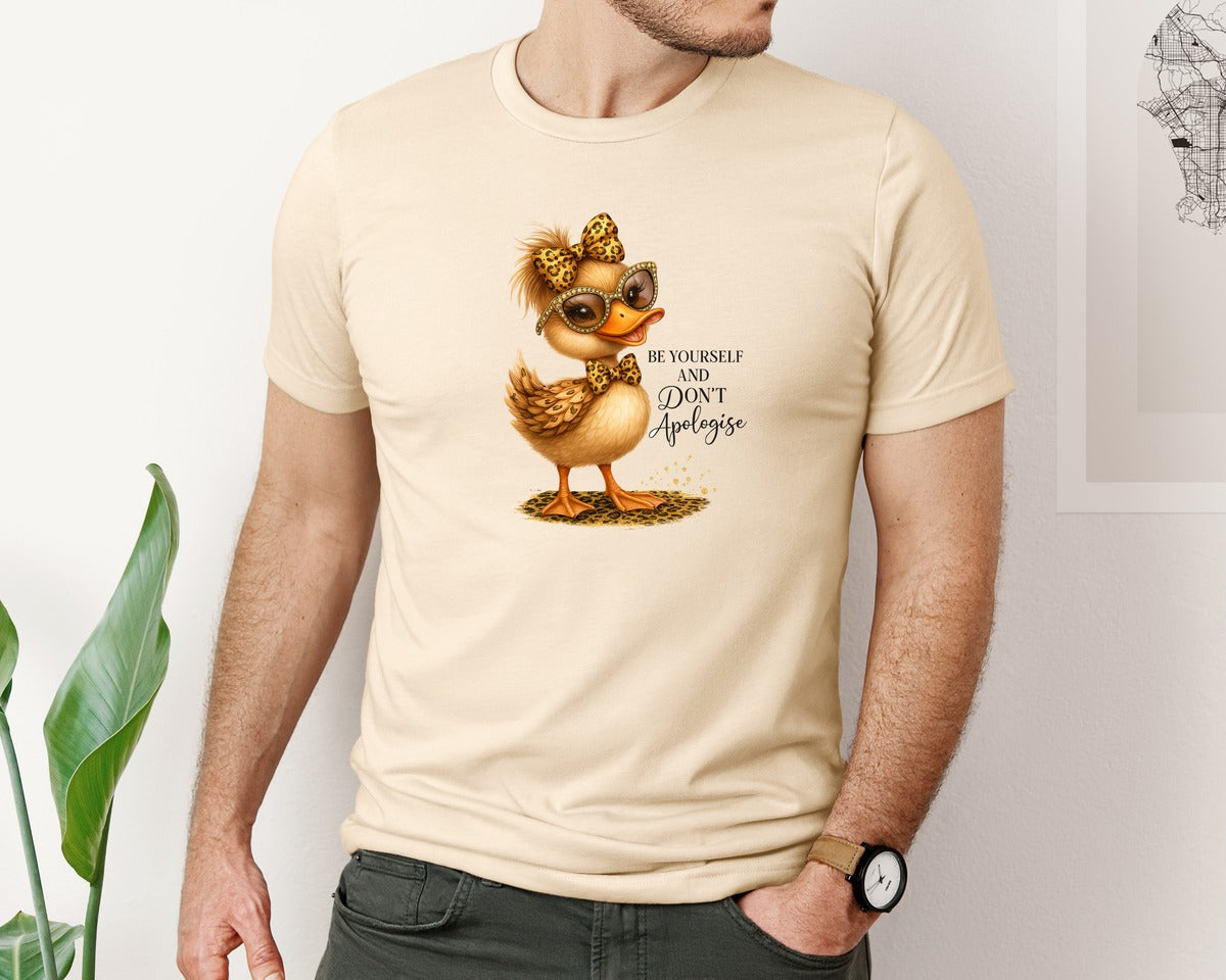 brand:Bella Canvas|color:Soft Cream|Be Yourself Duck Quote Design Graphic T-Shirt