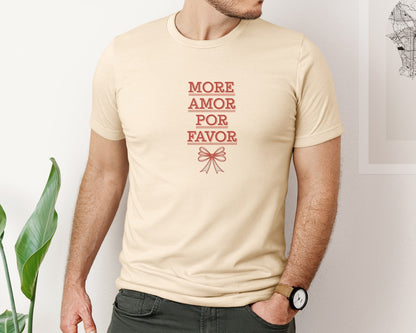 brand:Bella Canvas|color:Soft Cream|Valentine Love Amor Quote Graphic T-Shirt