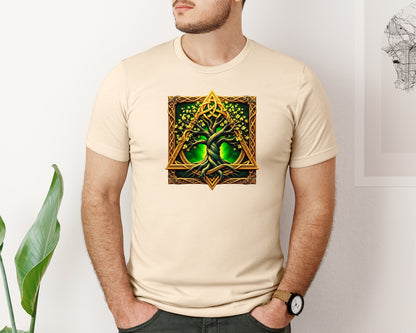 brand:Bella Canvas|color:Soft Cream|Celtic Tree Of Life Mystical Tree Graphic T-Shirt