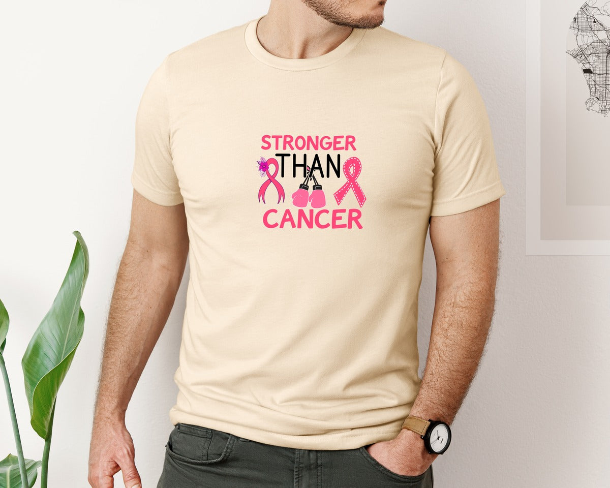 brand:Bella Canvas|color:Soft Cream|Stronger Than Cancer Design 17 Graphic T-Shirt