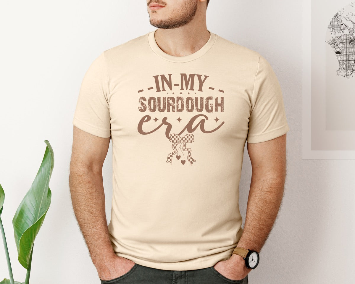 brand:Bella Canvas|color:Soft Cream|In My Sourdough Era Bread Baker Mom 2 Graphic T-Shirt