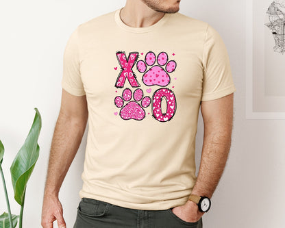 brand:Bella Canvas|color:Soft Cream|Dog Valentine Coquette 2 Graphic T-Shirt