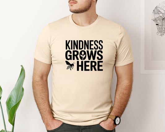 Kindness Grows Here Bee Ai Graphic T-Shirt