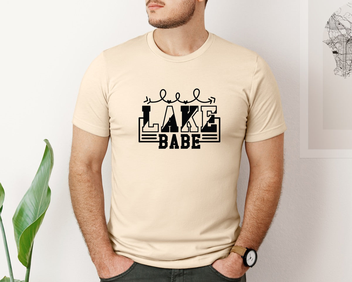 brand:Bella Canvas|color:Soft Cream|Lake Babe 22 Graphic T-Shirt