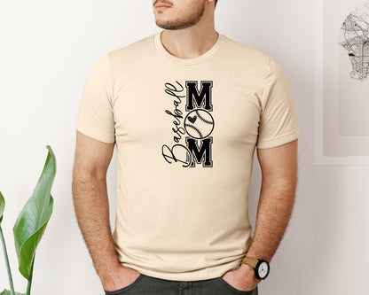brand:Bella Canvas|color:Soft Cream|Baseball Mom Baseball Mom 2 Graphic T-Shirt