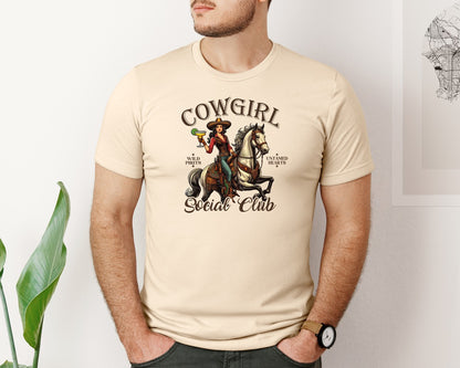 brand:Bella Canvas|color:Soft Cream|Cowgirl Social Club Cowgirl Graphic T-Shirt