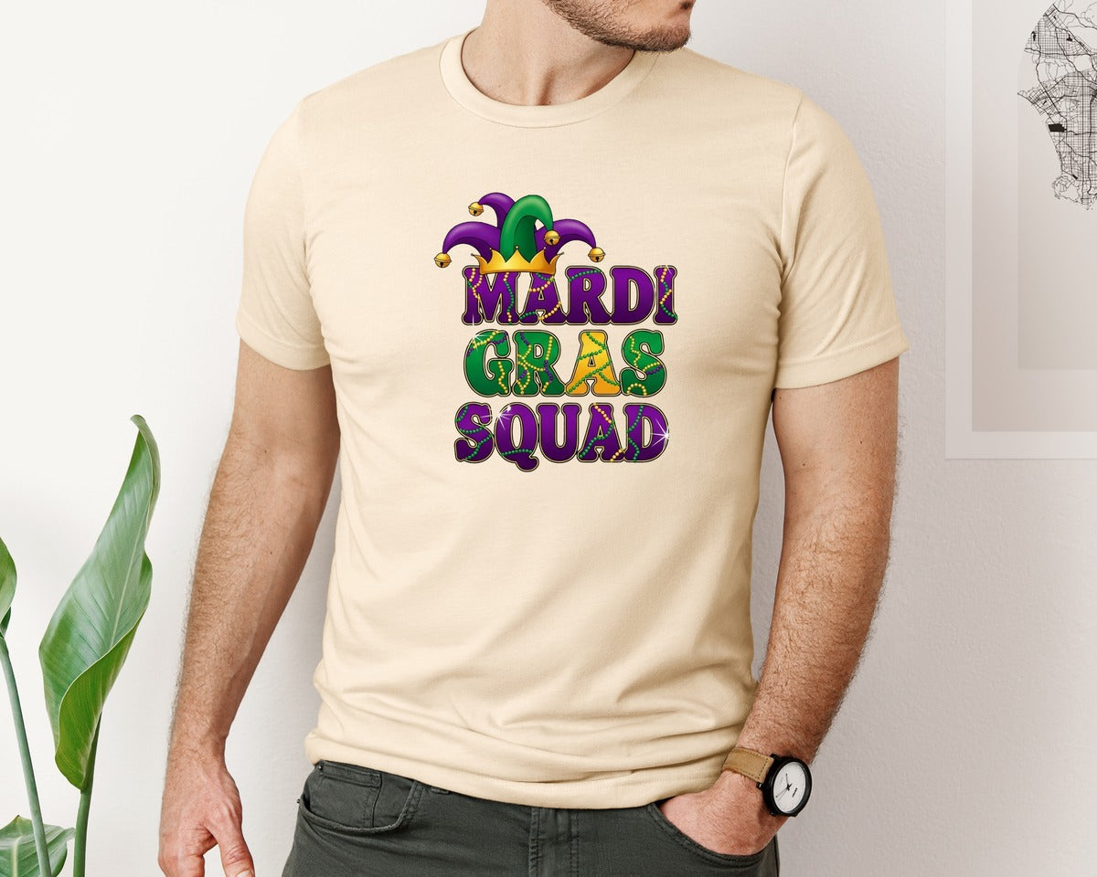 brand:Bella Canvas|color:Soft Cream|Mardi Gras 70 Graphic T-Shirt