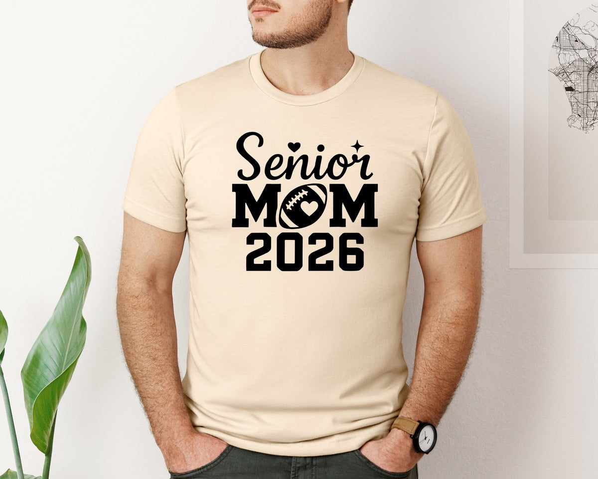 brand:Bella Canvas|color:Soft Cream|Senior Mom 2026 2 Graphic T-Shirt