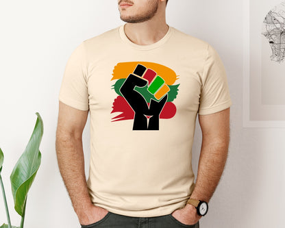 brand:Bella Canvas|color:Soft Cream|Inspiring Black Black History Hand Graphic T-Shirt